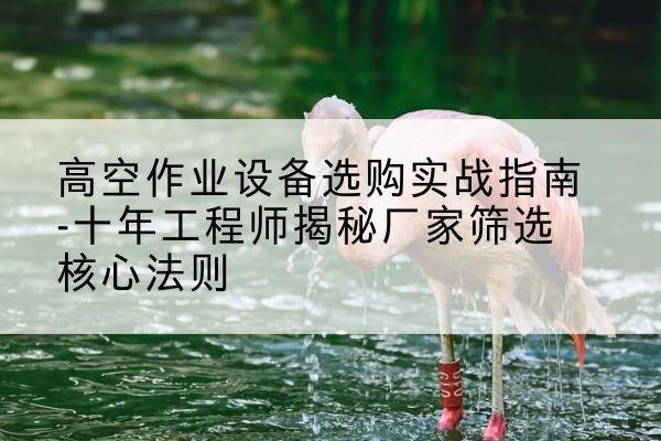 鄠邑剪叉式升降机厂家-高空作业设备选购实战指南-十年工程师揭秘厂家筛选核心法则