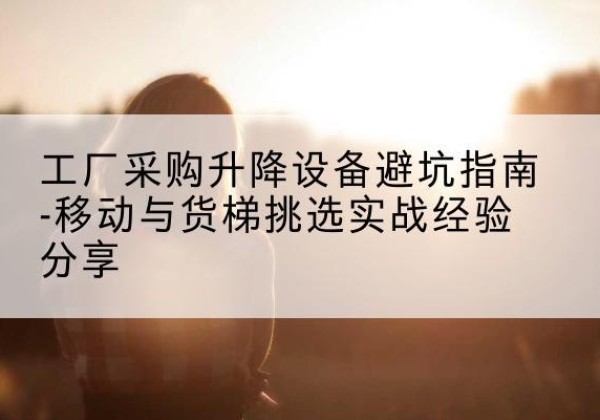 鄠邑移动式升降机怎么选-工厂采购升降设备避坑指南-移动与货梯挑选实战经验分享